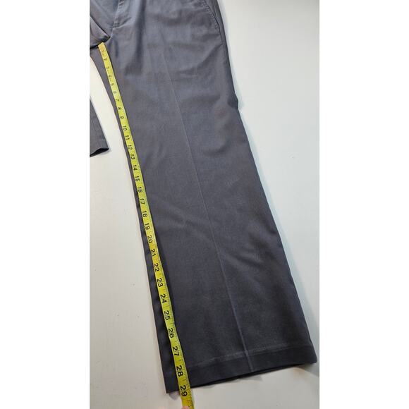 Straight fit premium non iron khaki haggar GREY dress pants slacks 34x29 vintage - Picture 6 of 7